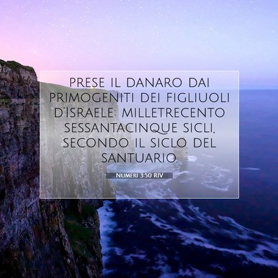 Numeri 3:50 Versetto della Bibbia Spiegato