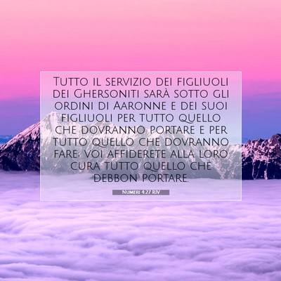 Numeri 4:27 Versetto della Bibbia Spiegato