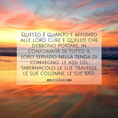 Numeri 4:31 Versetto della Bibbia Spiegato
