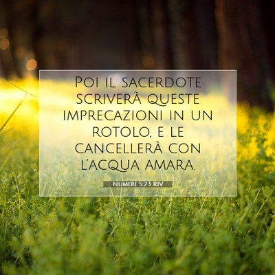 Numeri 5:23 Versetto della Bibbia Spiegato