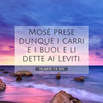 Numeri 7:6 Versetto della Bibbia Spiegato