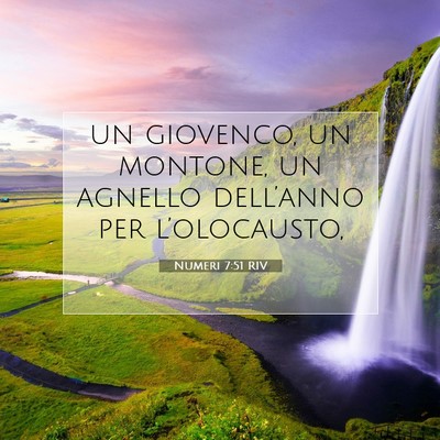 Numeri 7:51 Versetto della Bibbia Spiegato