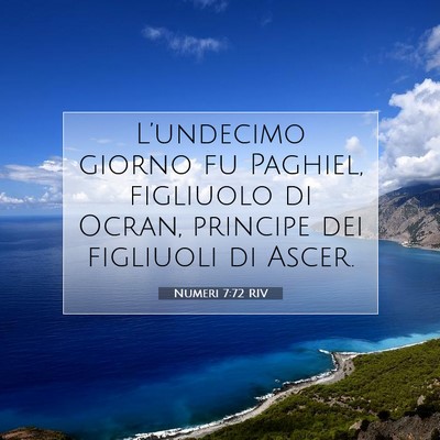 Numeri 7:72 RIV Immagine del Versetto della Bibbia