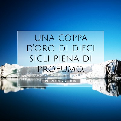 Numeri 7:74 Versetto della Bibbia Spiegato