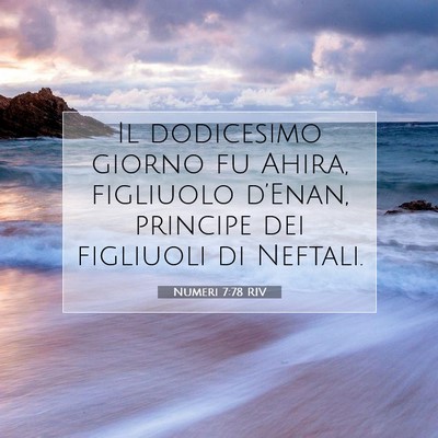 Numeri 7:78 Versetto della Bibbia Spiegato