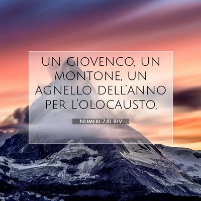 Numeri 7:81 Versetto della Bibbia Spiegato