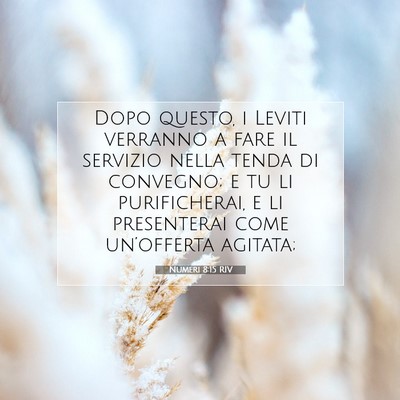 Numeri 8:15 Versetto della Bibbia Spiegato