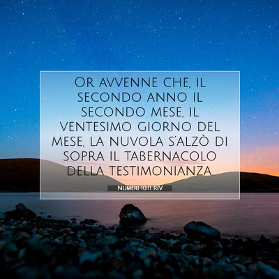 Numeri 10:11 RIV Immagine del Versetto della Bibbia