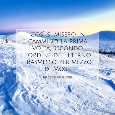 Numeri 10:13 Versetto della Bibbia Spiegato