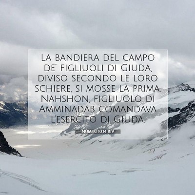 Numeri 10:14 RIV Immagine del Versetto della Bibbia