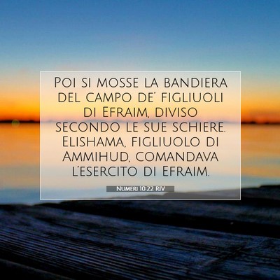 Numeri 10:22 RIV Immagine del Versetto della Bibbia