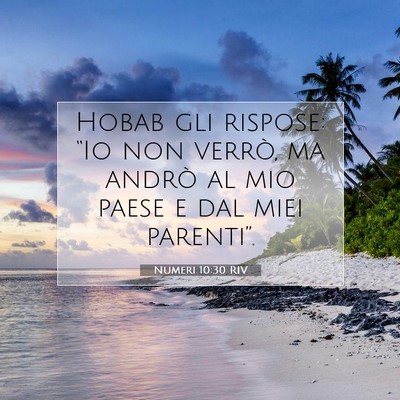 Numeri 10:30 Versetto della Bibbia Spiegato