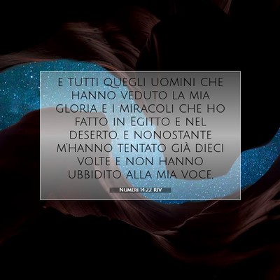 Numeri 14:22 RIV Immagine del Versetto della Bibbia