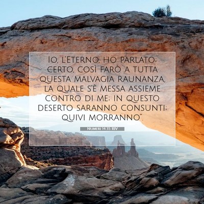 Numeri 14:35 Versetto della Bibbia Spiegato