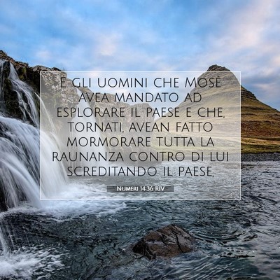 Numeri 14:36 Versetto della Bibbia Spiegato