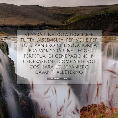 Numeri 15:15 Versetto della Bibbia Spiegato