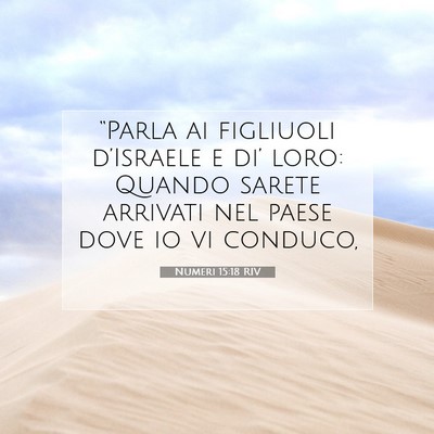 Numeri 15:18 Versetto della Bibbia Spiegato