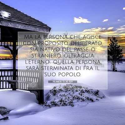 Numeri 15:30 RIV Immagine del Versetto della Bibbia