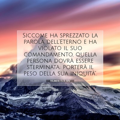 Numeri 15:31 Versetto della Bibbia Spiegato