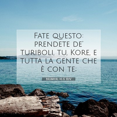 Numeri 16:6 Versetto della Bibbia Spiegato