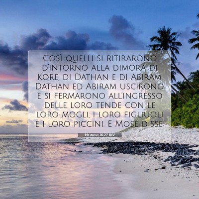 Numeri 16:27 Versetto della Bibbia Spiegato