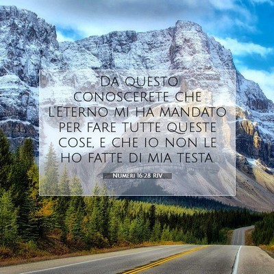 Numeri 16:28 RIV Immagine del Versetto della Bibbia