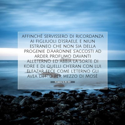 Numeri 16:40 RIV Immagine del Versetto della Bibbia