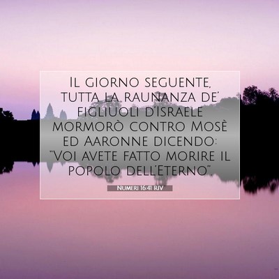 Numeri 16:41 RIV Immagine del Versetto della Bibbia