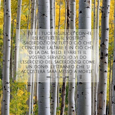 Numeri 18:7 RIV Immagine del Versetto della Bibbia
