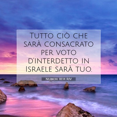 Numeri 18:14 Versetto della Bibbia Spiegato