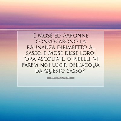 Numeri 20:10 Versetto della Bibbia Spiegato