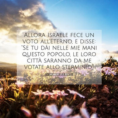 Numeri 21:2 Versetto della Bibbia Spiegato