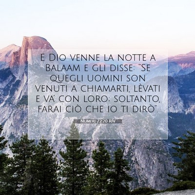 Numeri 22:20 Versetto della Bibbia Spiegato