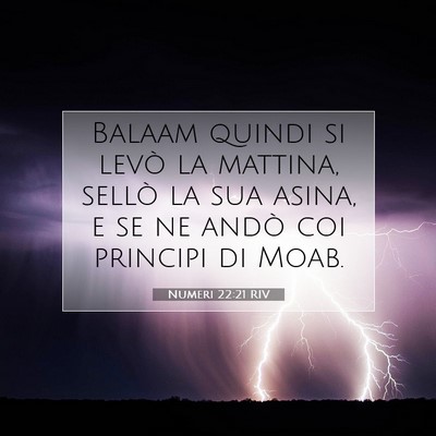 Numeri 22:21 Versetto della Bibbia Spiegato