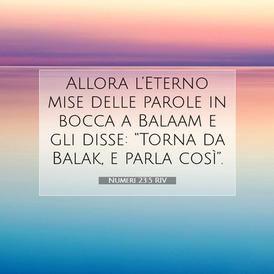Numeri 23:5 Versetto della Bibbia Spiegato