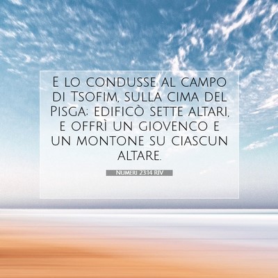 Numeri 23:14 RIV Immagine del Versetto della Bibbia