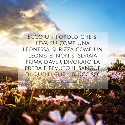 Numeri 23:24 Versetto della Bibbia Spiegato