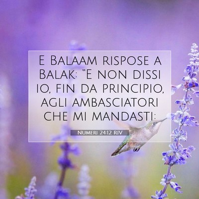 Numeri 24:12 Versetto della Bibbia Spiegato