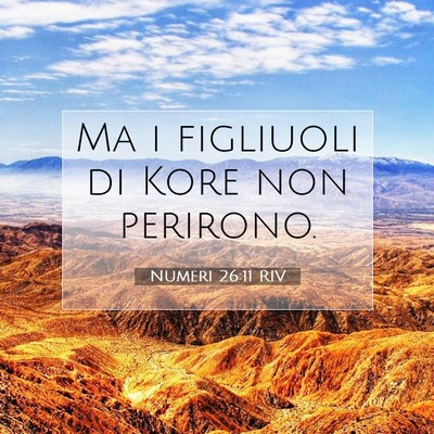 Numeri 26:11 Versetto della Bibbia Spiegato