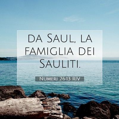 Numeri 26:13 Versetto della Bibbia Spiegato
