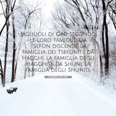 Numeri 26:15 RIV Immagine del Versetto della Bibbia