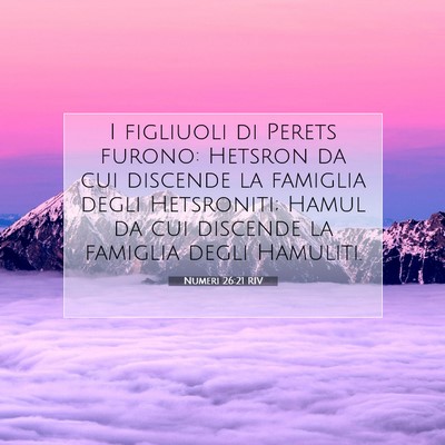Numeri 26:21 Versetto della Bibbia Spiegato