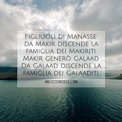 Numeri 26:29 RIV Immagine del Versetto della Bibbia