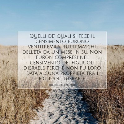 Numeri 26:62 Versetto della Bibbia Spiegato