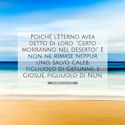 Numeri 26:65 Versetto della Bibbia Spiegato