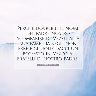 Numeri 27:4 Versetto della Bibbia Spiegato