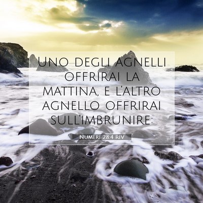 Numeri 28:4 RIV Immagine del Versetto della Bibbia