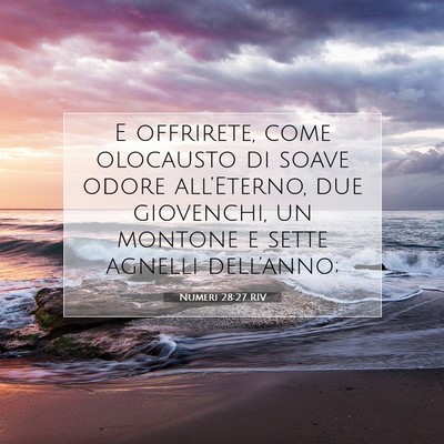 Numeri 28:27 Versetto della Bibbia Spiegato