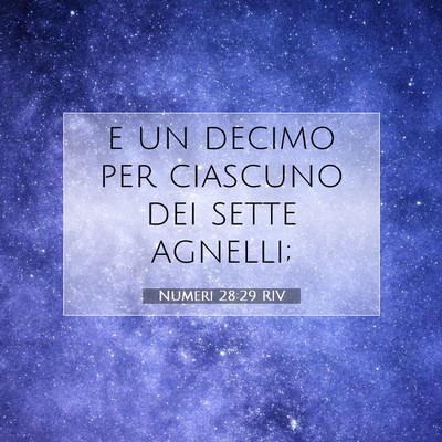 Numeri 28:29 Versetto della Bibbia Spiegato