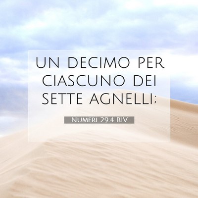 Numeri 29:4 Versetto della Bibbia Spiegato